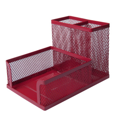 Настільний набір Buromax Органайзер металевий 104x153x98 мм Червоний (BM.6242-05) Вінниця - фото 1
