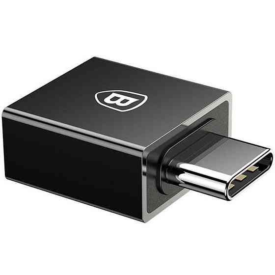 Адаптер Baseus Exquisite Type-C Male to USB Female Adapter Converter Black Киев