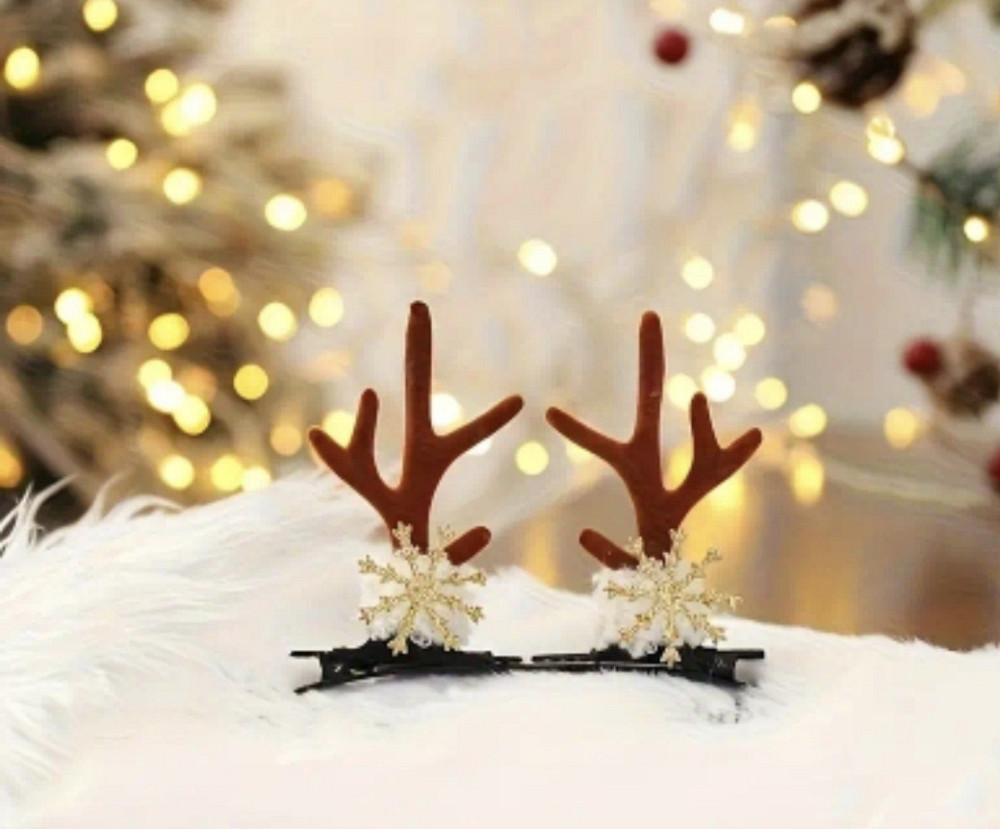 Комплект заколок "Оленячі ріжки" 2 шт Сміла - фото 1