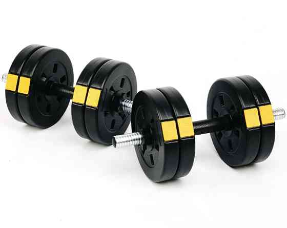 Комплект набір нових розбірних гантелей Besport 2 шт. по 11 кг, що мають вагу 22 кг, набори з дисками, млинці Київ
