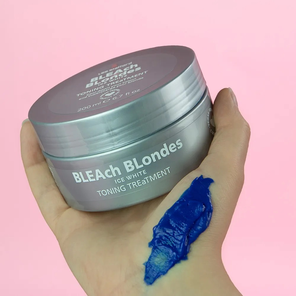 Маска для волосся з синім пігментом Bleach Blondes Ice White Toning Treatment Mask Lee Stafford 200 мл Київ - фото 3