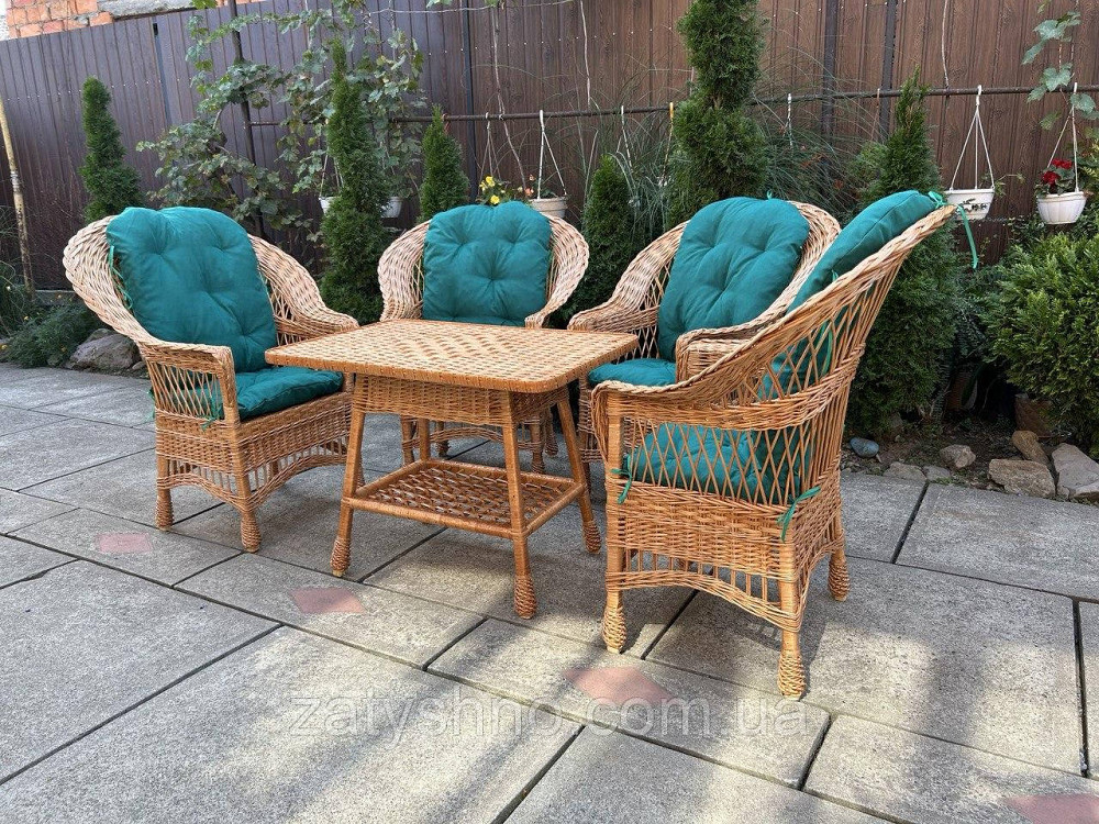 Меблі плетені з лози з накидками Київ - фото 2