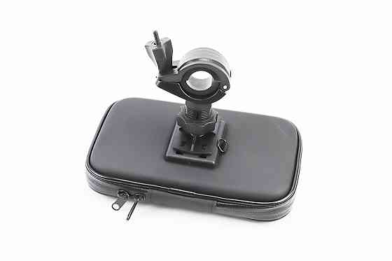 УЦІНКА Тримач-чохол телефону (L) 155х85х30мм на кермо, сенсорна плівка, вологозахисний, швидкознімний (слабке кріплення фіксації чохла) Киев