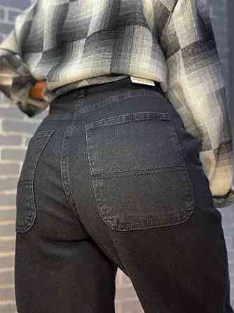 Джинси жіночі Its Basic 3419 Skater jeans косі кишені стрейчеві скейтери банани, чорний, 40, 40, 88  Одеса