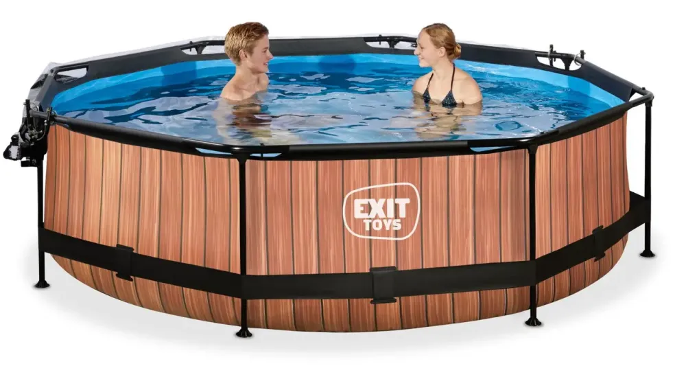 Бассейн EXIT круглый с куполом 300 х 76 см в цвете Wood Київ - фото 4