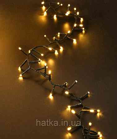 Гірлянда Новорічна світлодіодна «Феєрверк» VALESO багаторежимна, 200 LED, 2.3 м, тепле світло, зелений дріт Київ