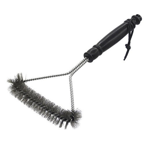 Щетка для гриля BBQ T-образная, трехсторонняя, стальная, с эргономичной ручкой для легкой очистки решетки Киев - изображение 1