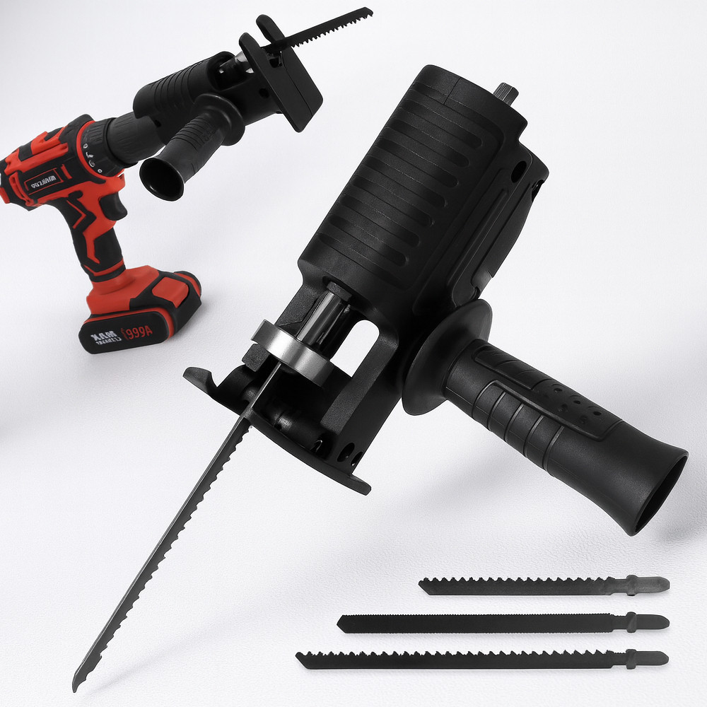 Насадка-лобзик для дриля + 3 полотна / Багатофункціональна насадка для шуруповерта зі знімним полотном Київ - фото 1