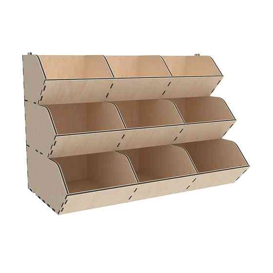 Диспенсер EKOSTAR из фанеры 9 ячеек 440х250х300 Киев