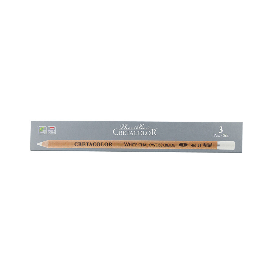 Набір олівців для рисунку Білий м’який 3 шт. Cretacolor Київ - фото 3