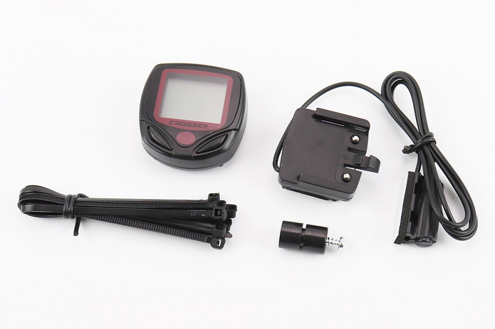 Велокомп'ютер 15-функцій, дротовий, чорний (без батарейок) Crosser 268А Київ - фото 1