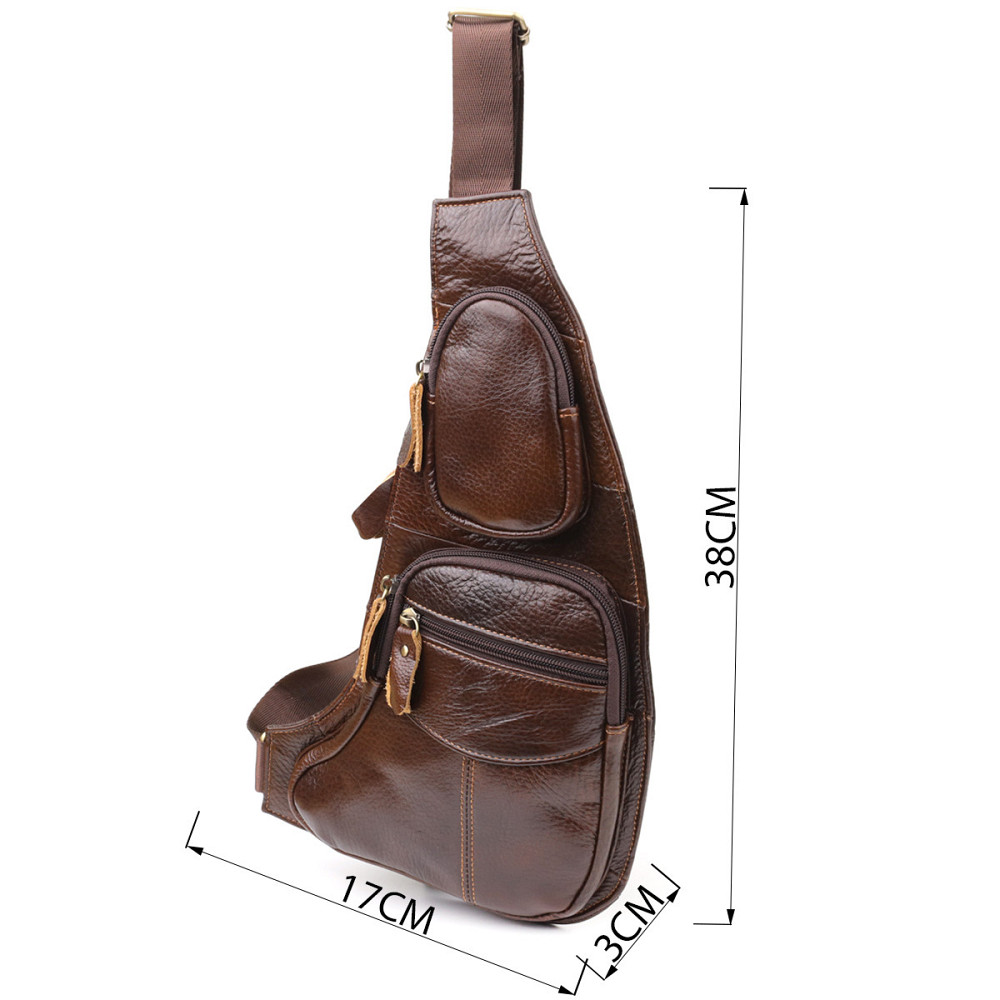 Сумка для мужчин с большим количеством карманов из натуральной кожи Vintage 22956 Коричневый Киев - изображение 9