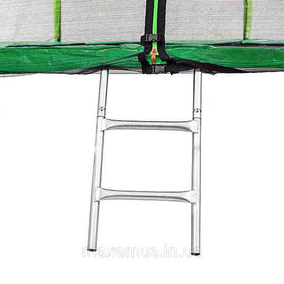 Батут Atleto 252 см (8 ft) с защитной сеткой и лестницей детский садовый батут зеленый Premium Мостиска