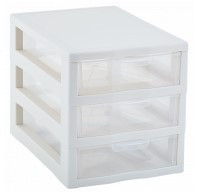 Органайзер універсальний на 3 шухляди біла троянда/прозорий Алеана Житомир - фото 1