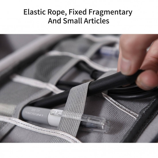 Органайзер дорожний кейс-чехол для гаджетов и зарядок серый Винница - изображение 5