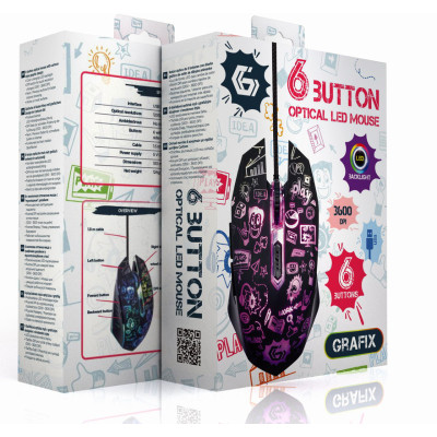 Мишка Gembird MUS-6B-GRAFIX-01 USB Black (MUS-6B-GRAFIX-01) Вінниця - фото 9