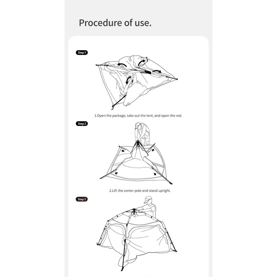 Намет чотиримісний з тентом автоматичний Naturehike Ango CNK2550WS010 Сірий Вінниця - фото 2