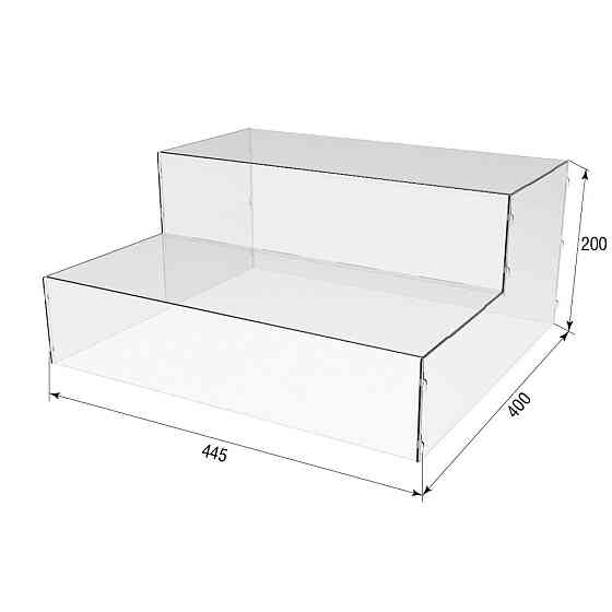 Товарна горка EKOSTAR на 2 сходинки з акрилу 445x400x200 2 мм Київ