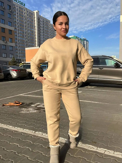 Світшот жіночий Pepper&mint 24-14 базовий простий подовжений оверсайз капучино, капучино, M Київ - фото 11