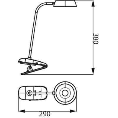 Настільна лампа Philips LED Reading Desk lamp Donutclip білий (929003179707) Вінниця