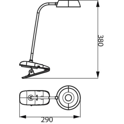 Настольная лампа Philips LED Reading Desk lamp Donutclip білий (929003179707) Винница - изображение 2