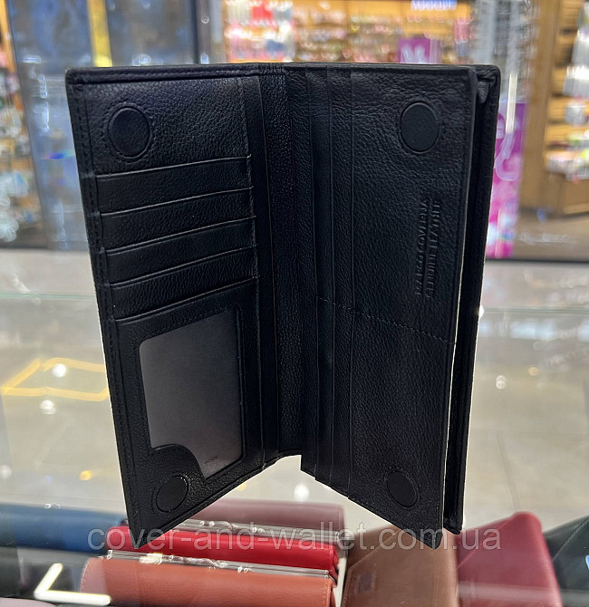 Классический мужской кожаный купюрник на магнитах Marco Coverna B005-281M Киев - изображение 15