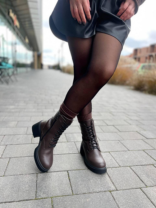 Arcoboletto Ботинки Arcoboletto коричневые натуральная кожа зима высота 18 см (5697) Коломыя - изображение 8