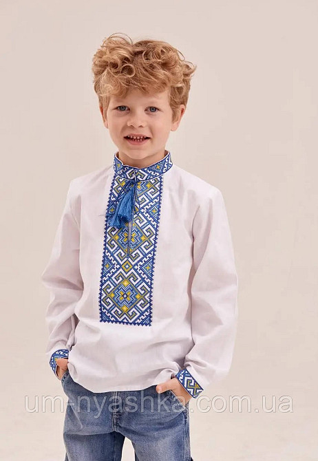 Вишиванка для хлопчика "Мирон" синьо-жовта Кривий Ріг - фото 1