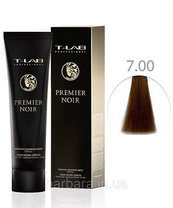 Крем-краска для волос T-LAB Professional Premier Noir Colouring Cream 7.00 глубокий натуральный блонд Киев - изображение 1