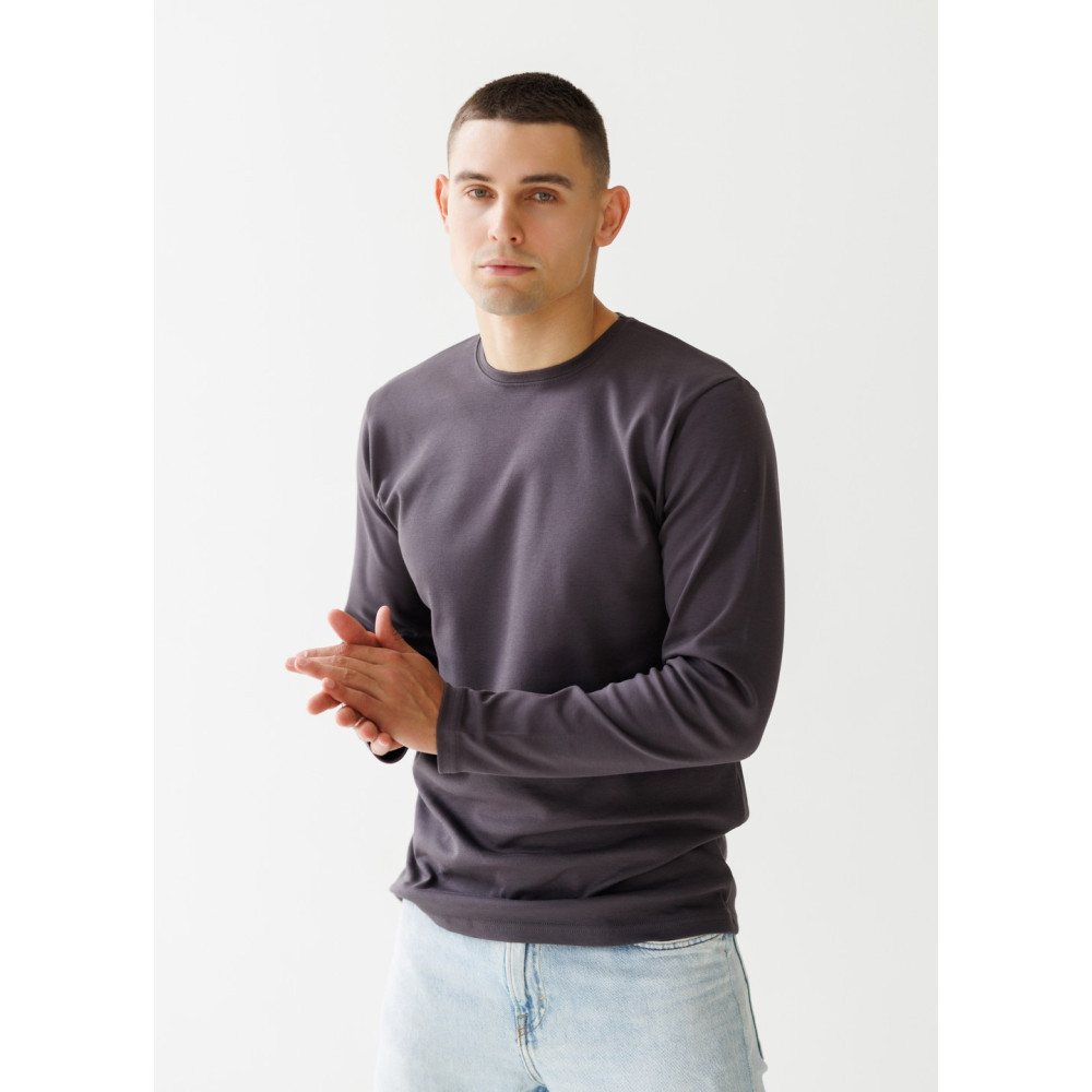 Чоловічий лонгслів зі 100% бавовни, інтерлок | Наталюкс 94-1342 M Київ - фото 3