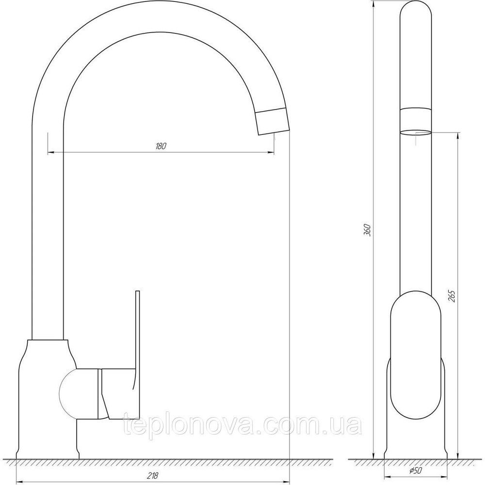 Смеситель для кухни Globus Lux Ontario GLO-0203S-BB Черновцы - изображение 5