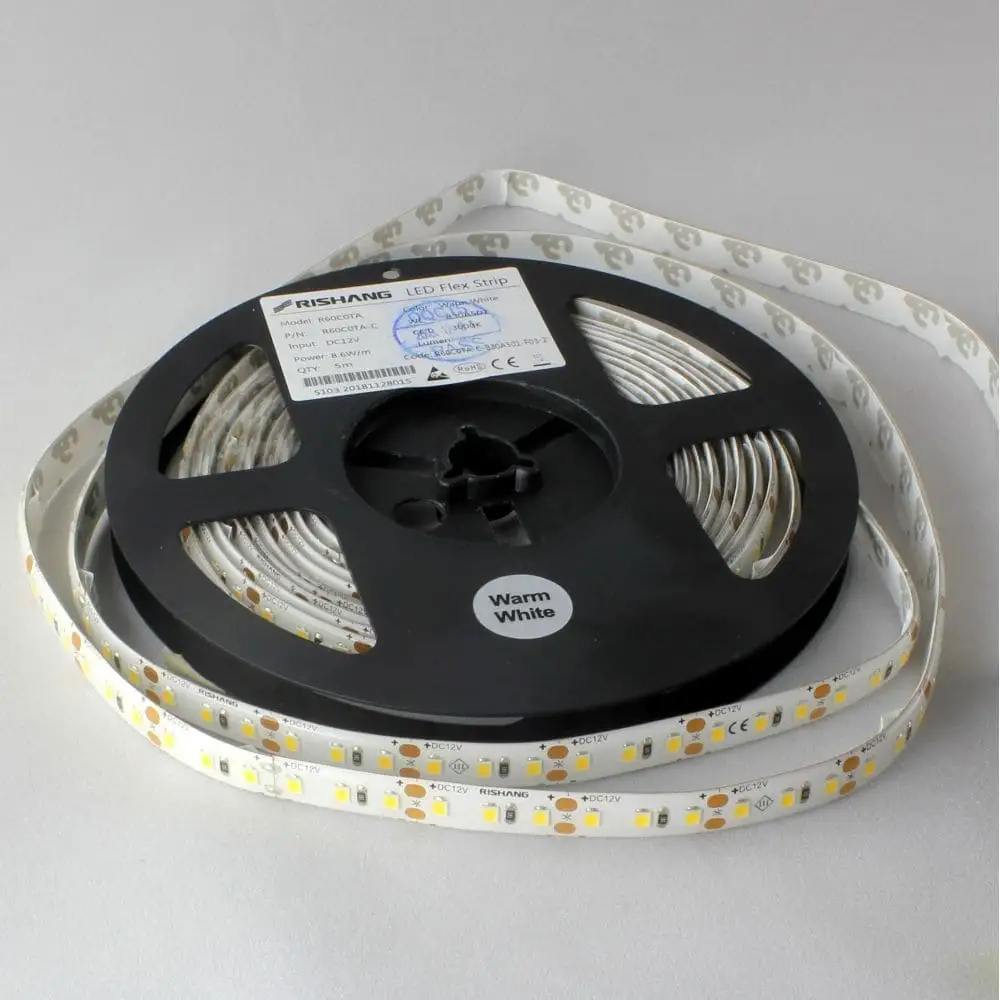 RISHANG LED стрічка R60C0TA-C, 6000К, 8,6W, 2835, 120 шт, IP65, 12V, 635LM Коломия - фото 2