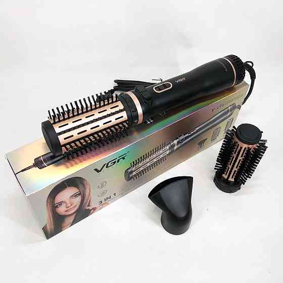 Професійний фен-гребінець з іонізацією VGR, Жіночий професійний фен для укладання волосся GS-31 Львів