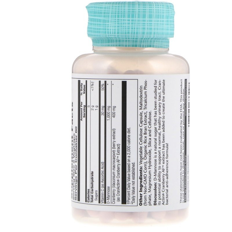 D-манноза з екстрактом журавлини (D-mannose with CranActin) 60 капсул Київ - фото 3