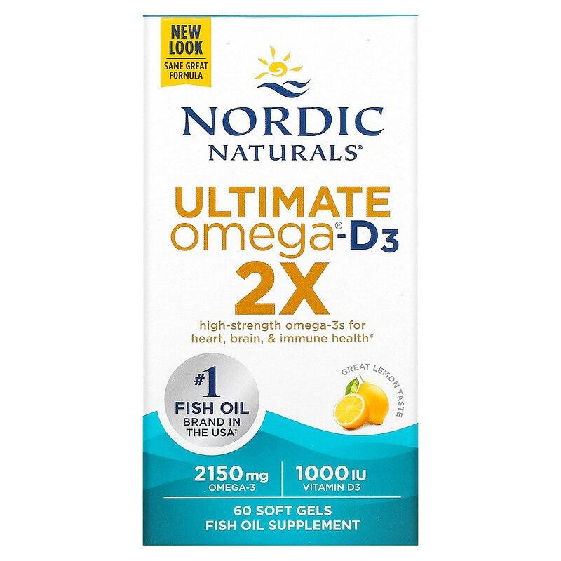 Омега 3 Ultimate Omega 2X Nordic Naturals  60 гел капс лимон Киев - изображение 2