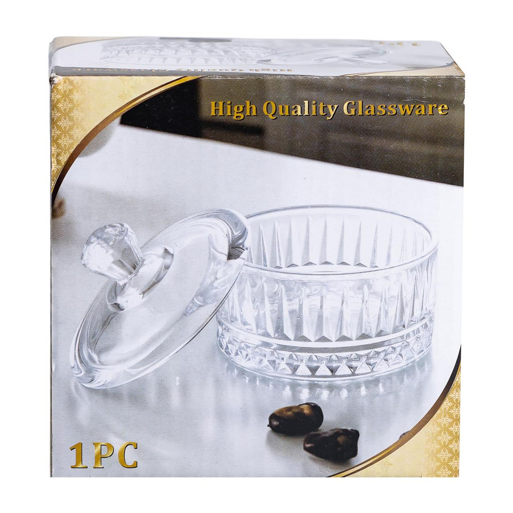 Yiwu Цукерниця з кришкою Ø 10 см скляна HP-YH-75 Київ - фото 6