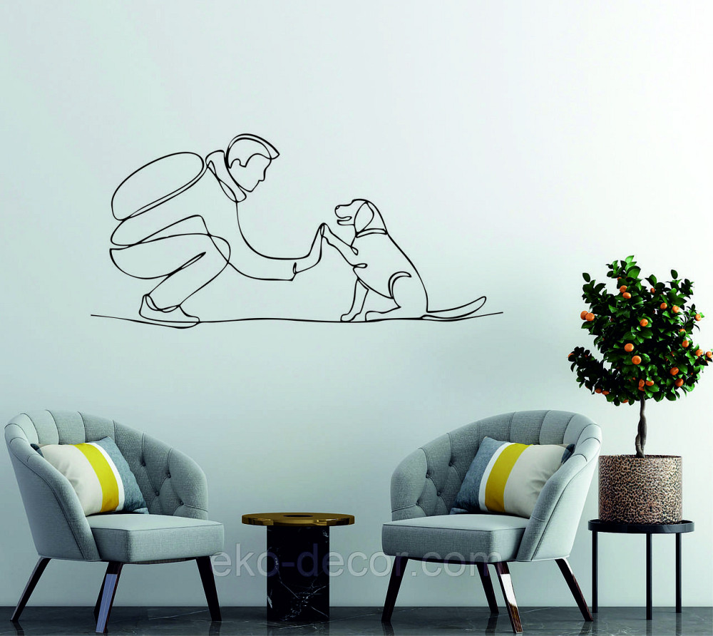 Декоративное настенное Панно «Домашний питомец» Декор на стену 110*52 см, Черный Киев - изображение 5