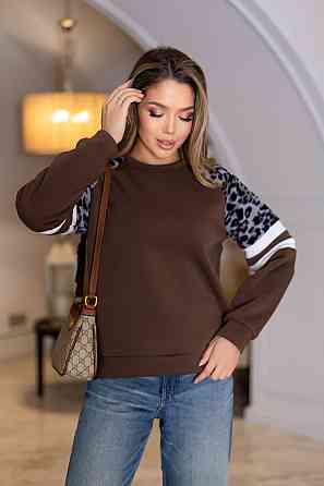 Теплий жіночий світшот "Today" | Батал Шоколадний, 50-52 Київ