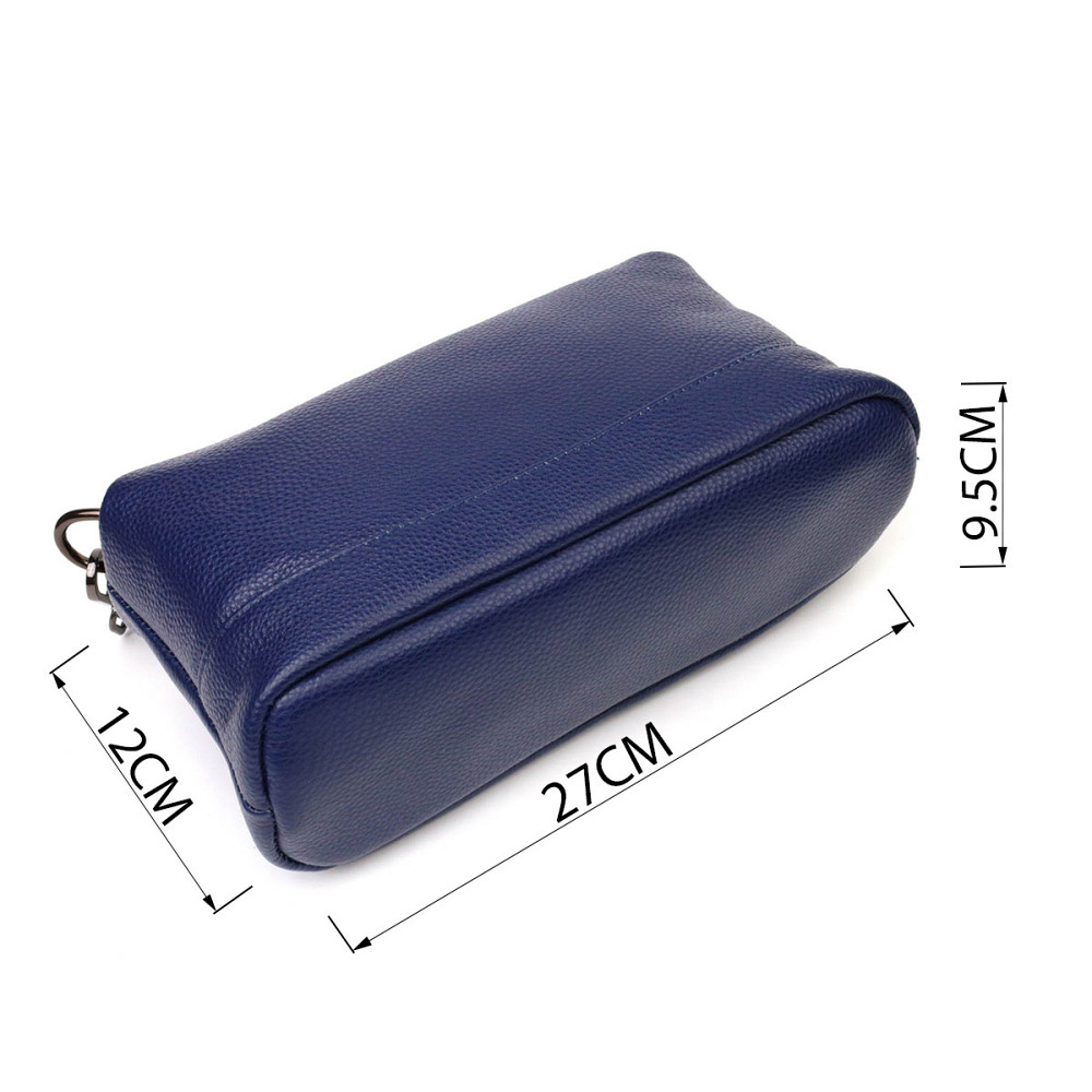 Шикарная сумка на три отделения из натуральной кожи 22137 Vintage Синяя Киев - изображение 3