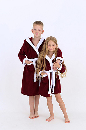 Халат дитячий махровий Ideal Textile з капюшоном в асортименті 3-10 р. Чернівці - фото 1