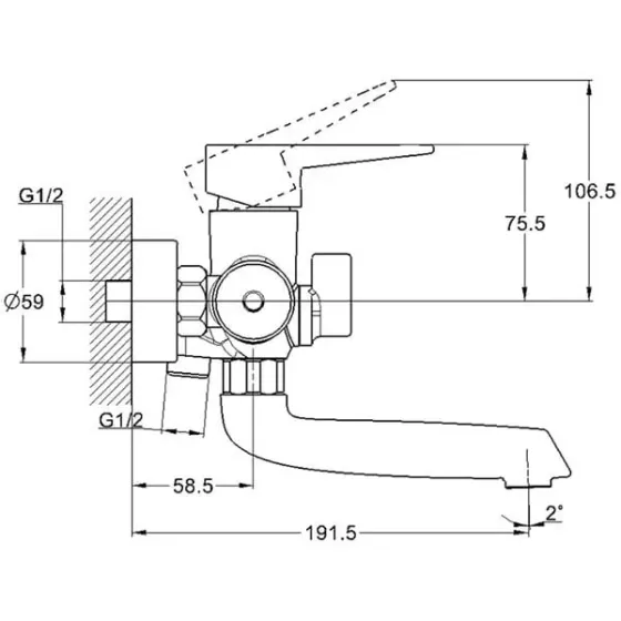 Змішувач для ванної кімнати G-lauf NUD3- A045-YW Київ