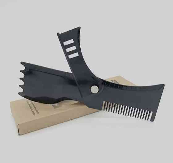 Шаблон для бороди трафарет для бороди і вусів стайлер тример для бороди чорний Київ