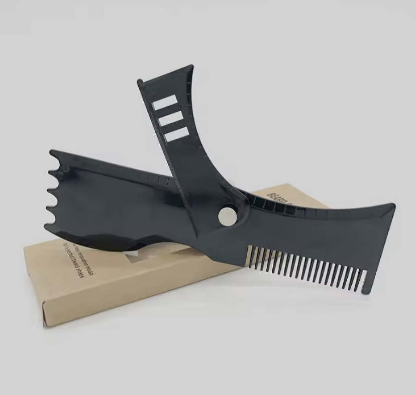 Шаблон для бороди трафарет для бороди і вусів стайлер тример для бороди чорний Київ - фото 4