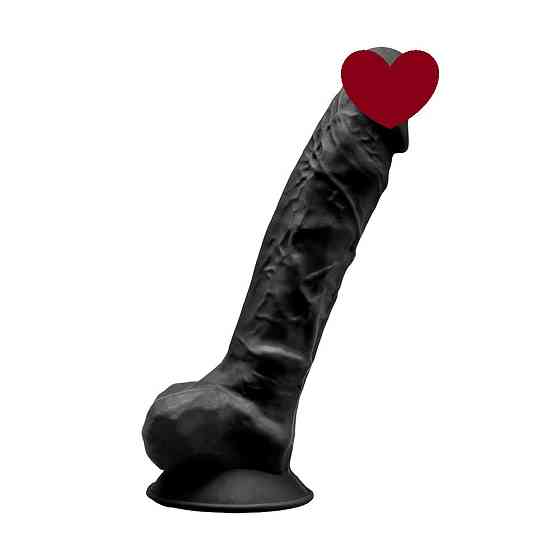 Фалоімітатор SilexD Tomas Black (MODEL 1 size 9in), двошаровий, силікон + Silexpan, діаметр 4,9см Sex Aura Київ