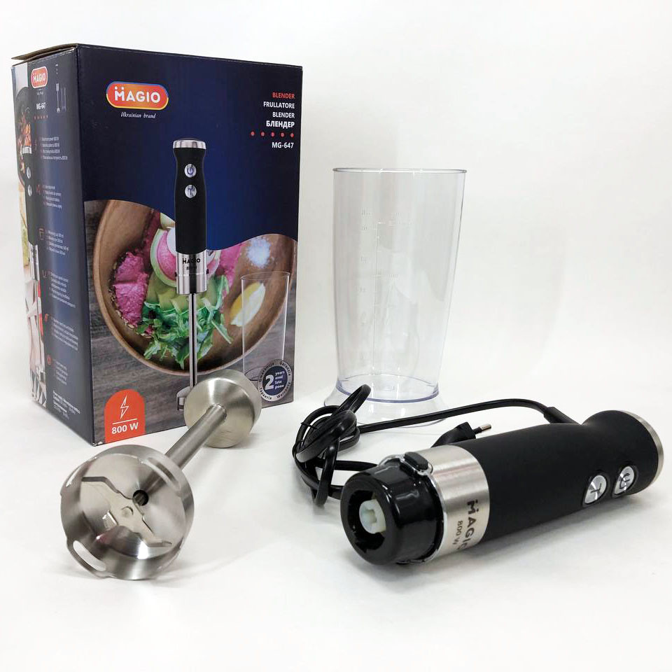 Блендер для кухні з мірним стаканом MAGIO MG-647 800 Вт, Блендер з функцією приготування коктейлів ZV-85 Івано-Франківськ - фото 9