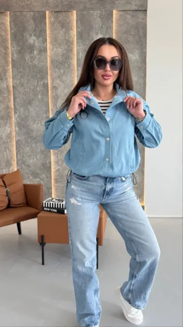 Женский джинсовый бомбардировщик Одесса - изображение 9