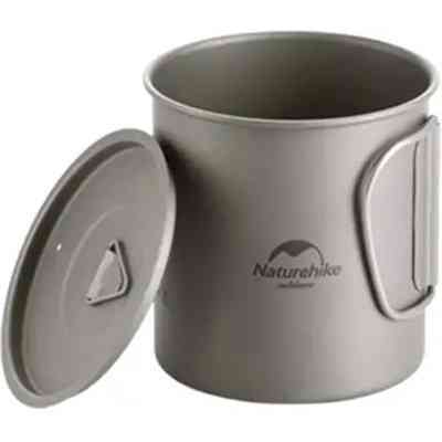 Чашка туристична Naturehike NH20CJ005 титанова з ручкою 600 мл (6927595769966) Вінниця