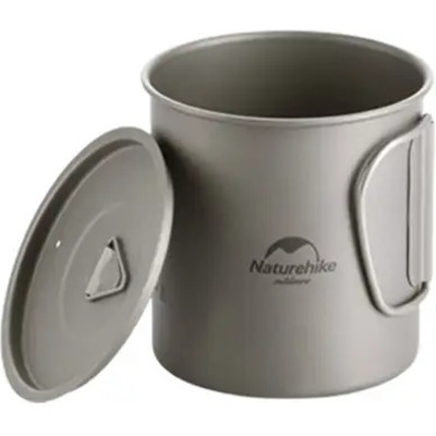 Чашка туристична Naturehike NH20CJ005 титанова з ручкою 600 мл (6927595769966) Вінниця - фото 1