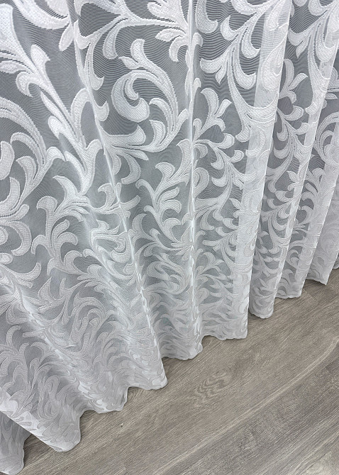 Тюль VR-Textil 1147т Жакард Білий 400х240 см (42-1355) Київ - фото 8