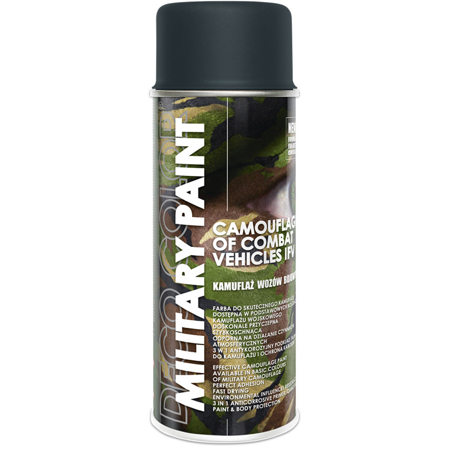 Камуфляжна фарба матова аерозольна "Military" DecoColor антрацит (RAL7016) 400мл Київ - фото 1